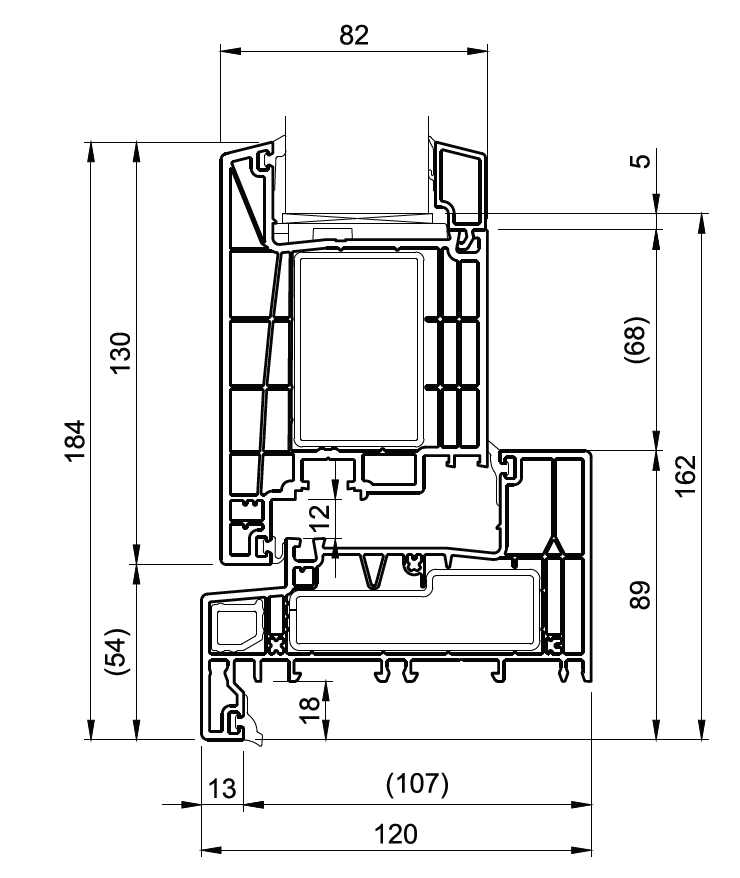 Technische details t.a.v. het kunststof verdiept profiel (creon)